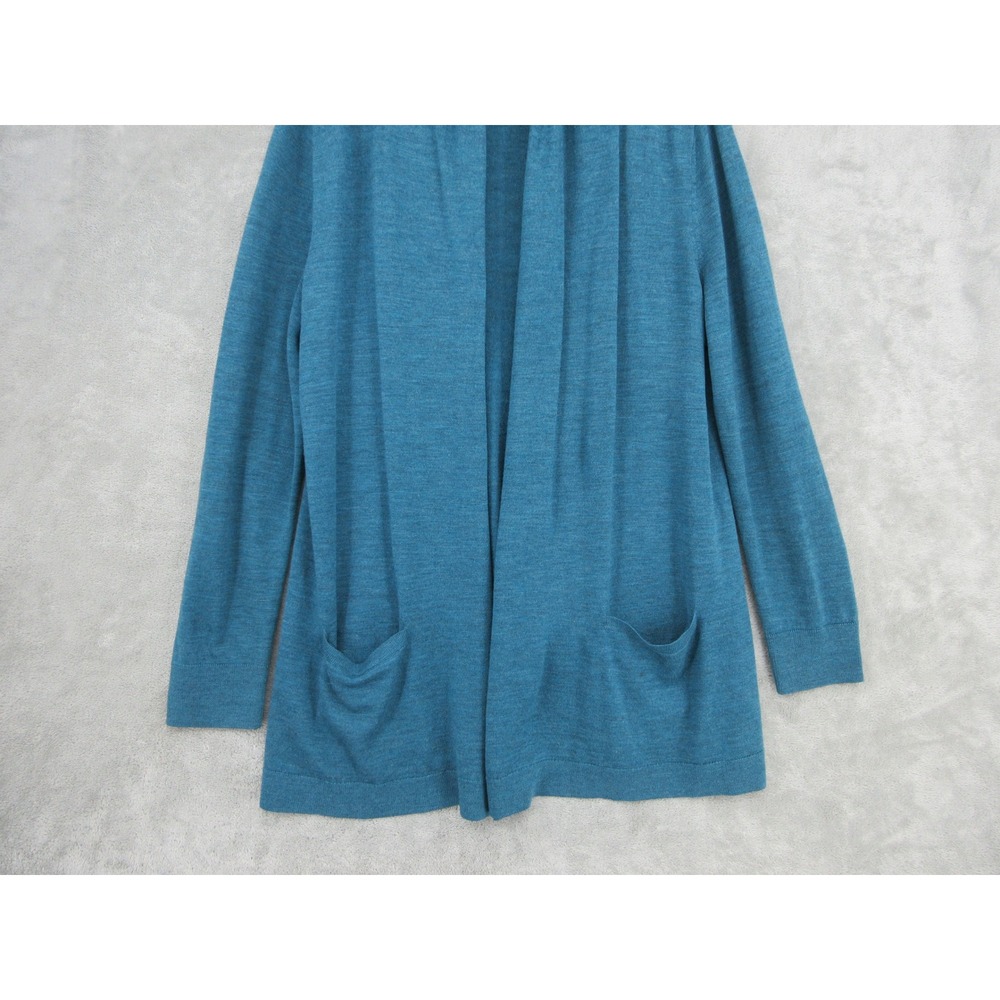 Talbots Sweater Womens Size L Merino Wool Open Front Cardigan Cozy Quiet Luxury - Picture 4 of 11